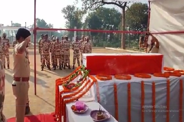 शहीद आईटीबीपी जवान को दी श्रद्धांजलि