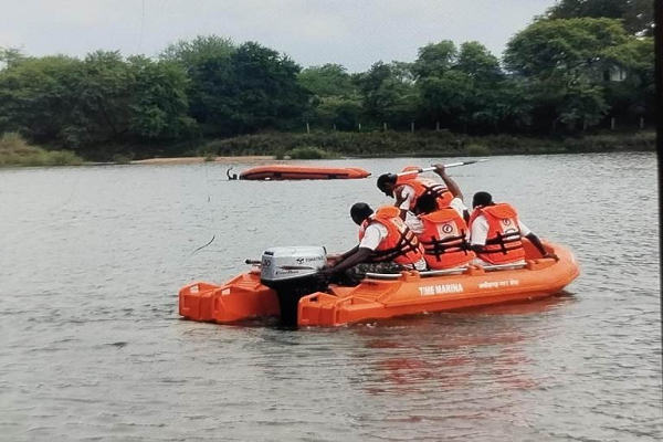 बाढ़-आपदा से बचाव के लिए शिवनाथ नदी में मॉकड्रिल