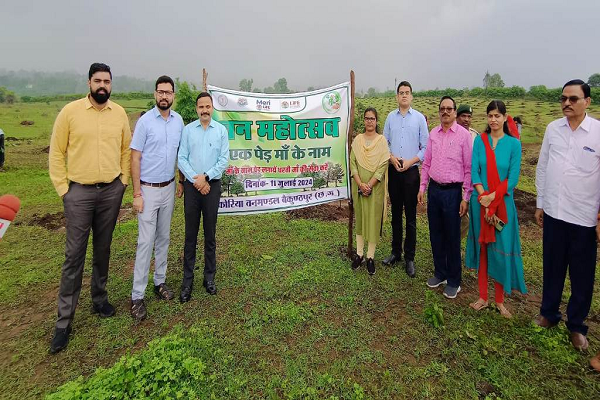 वन मंडल कोरिया द्वारा वृहद पौधारोपण कार्यक्रम का आयोजन किया गया 