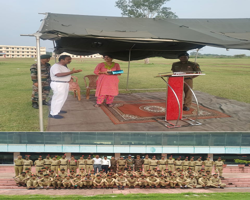 27 छग बटालियन रायपुर के सीएटीसी-15 में चतुर्थ दिवस योग एवं ध्यान पर एम्स रायपुर के प्राध्यापक द्वारा व्याख्यान।