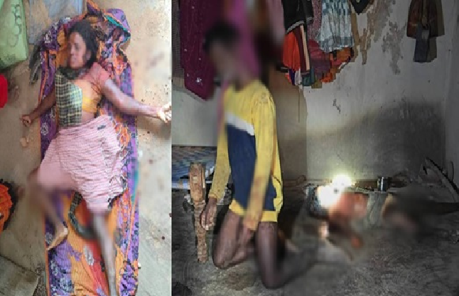 पति ने तीर से गला रेतकर की पत्नी की हत्या