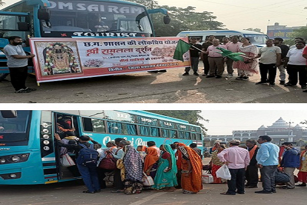 श्री रामलला दर्शन के लिए श्रद्धालुओं का दल हुआ रवाना