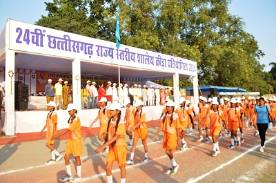 कैबिनेट मंत्री लखन लाल देवांगन ने 24वीं राज्य स्तरीय शालेय खेल प्रतियोगिता का किया शुभारंभ