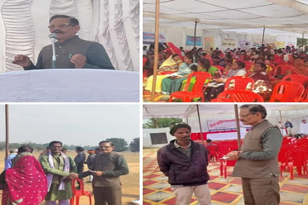 जनसमस्या निवारण शिविर करौटी बी में टीबी मुक्त भारत की बातें