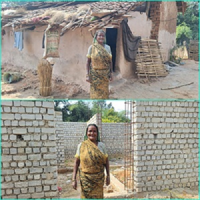 पहाड़ी कोरवा संझई बाई का बन रहा पीएम जनमन आवास