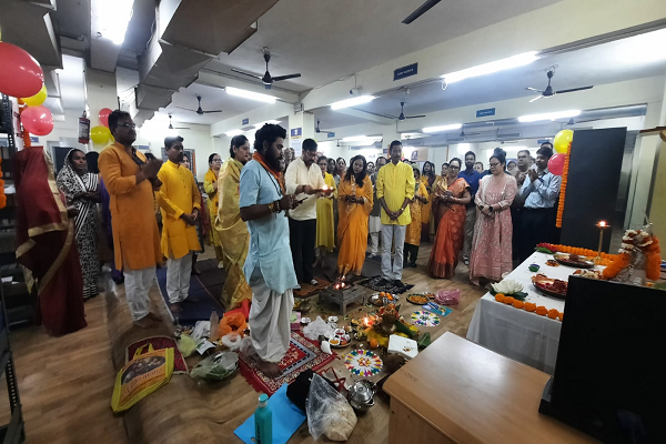 मैट्स यूनिवर्सिटी में सरस्वती पूजा का अयोजन