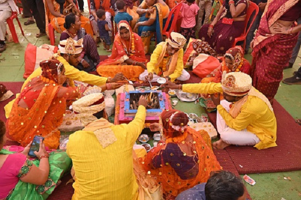 राजिम कुंभ कल्प में 227 जोड़ो का दाम्पत्य जीवन में प्रवेश