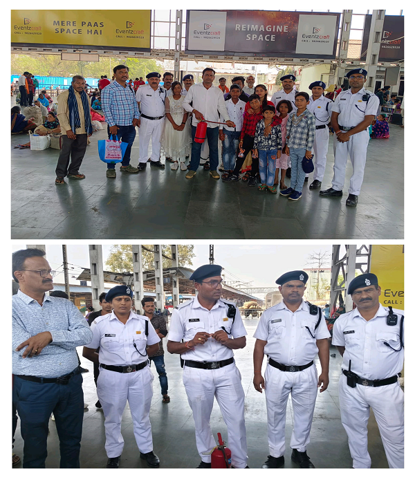 सिविल डिफेंस की स्पेशल टीम द्वारा बिलासपुर स्टेशन के गेट नं 01 के पास डोम में अग्नि सुरक्षा प्रशिक्षण का सफल आयोजन | 