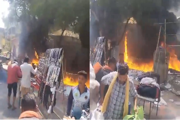 नगर निगम की पुरानी इमारत में लगी आग, मालवीय रोड में अफरातफरी