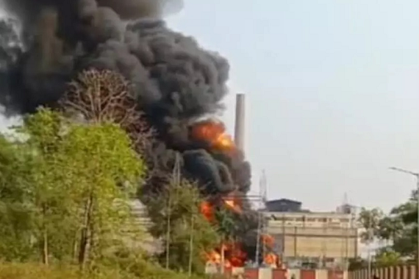 कोरबा में एचटीपीएस स्विच यार्ड में भीषण आग, बिजली उत्पादन ठप