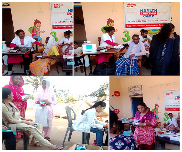  एएम/एनएस इंडिया द्वारा मिश्रा कैम्प और पटवारीपारा-किरंदुल बस्ती में लगाया गया मेगा हेल्थ कैंप का सफल आयोजन
