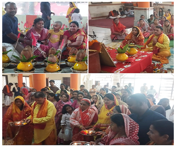   नगर की सुख समृद्धि व खुशहाली हेतु देवस्थान श्री राघव मंदिर मे ज्योति कलश स्थापना की गई.