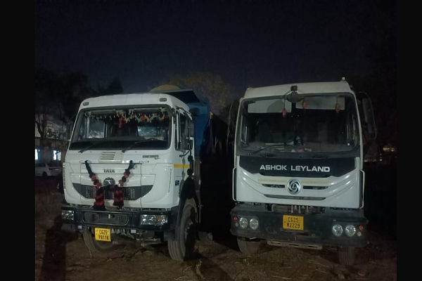 अवैध रेत परिवहन पर प्रशासन की सख्त कार्रवाई, तीन हाईवा जब्त