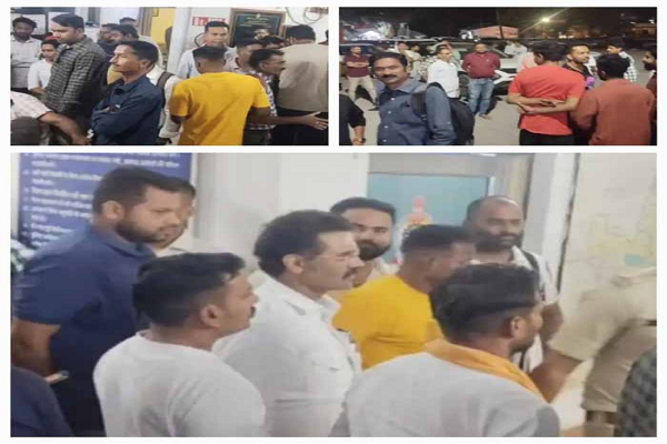 कांग्रेस-भाजपा के नेताओं के बीच जमकर लात-घूंसे चले, कोतवाली में देर रात नेताओं का लगा रहा जमावड़ा