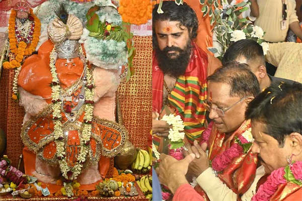 हनुमानजी की पूजा कर सीएम साय ने माँगा सुख-समृद्धि का आशीर्वाद
