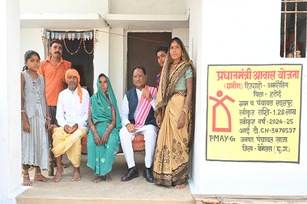 प्रदेश के हर जरूरतमंद परिवार को मिलेगा अपना पक्का मकान: मुख्यमंत्री श्री साय