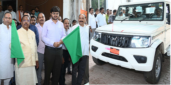  कृषि मंत्री ने 28 नवीन वाहनों को हरी झंडी दिखाकर किया रवाना
