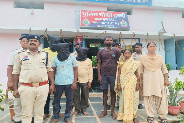  सिर्राभांठा में पूजा के दौरान बैगा की हत्या : पांच आरोपी गिरफ्तार