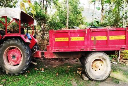 खनिज कोयला के अवैध परिवहन करते 1 ट्रेक्टर वाहन जप्त