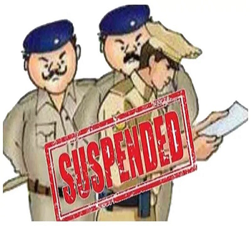 झूठा आरोप लगाकर ग्रामीण से वसूली: टीआई समेत 3 पुलिसकर्मी ससपेंड
