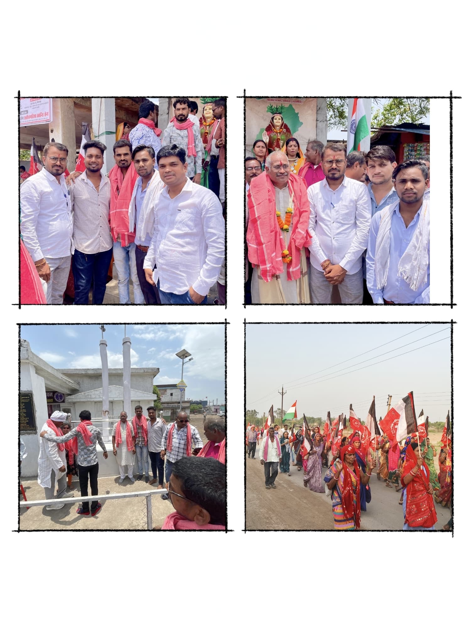  खारुन नदी को प्रदूषण मुक्त करने 1 जून से आरंभ हुई छत्तीसगढ़िया क्रांति सेना पद यात्रा आज दिनांक 03 जून को सांकरा पहुची 