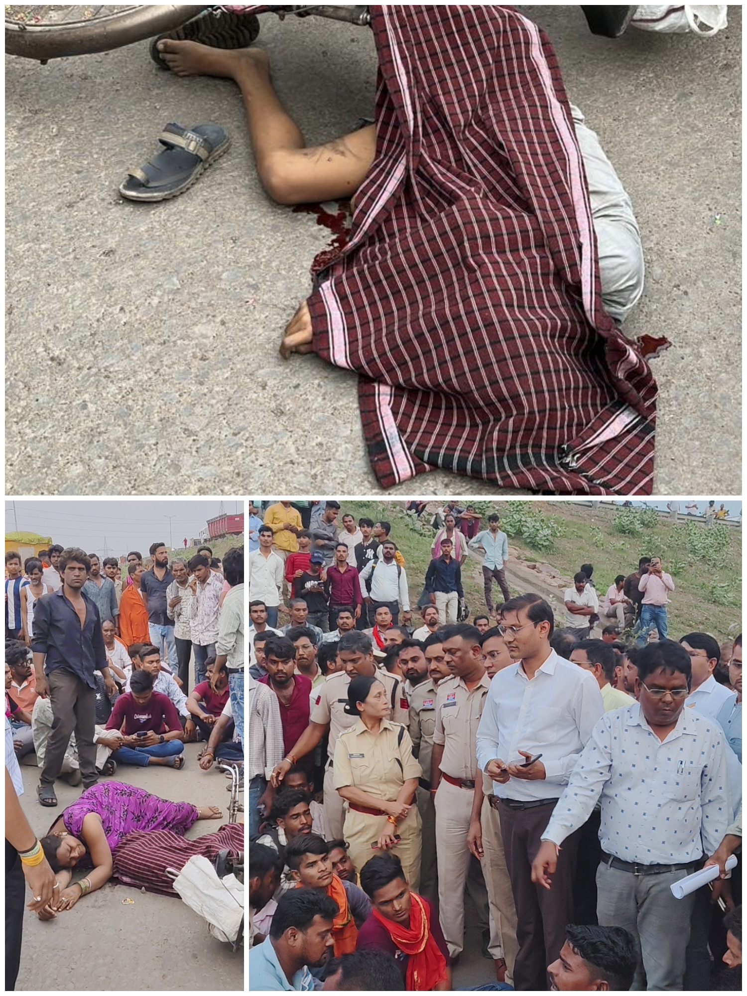 खून से फिर सनी सड़क : साइकिल सवार बालक को ट्रक ने रौंदा, मौके पर हुई मौत, ग्रामीणों ने किया चक्काजाम