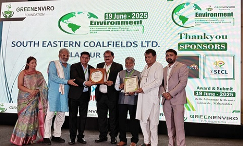 एसईसीएल को पर्यावरण के क्षेत्र में उत्कृष्ट योगदान के लिए मिला प्लैटिनम अवार्ड