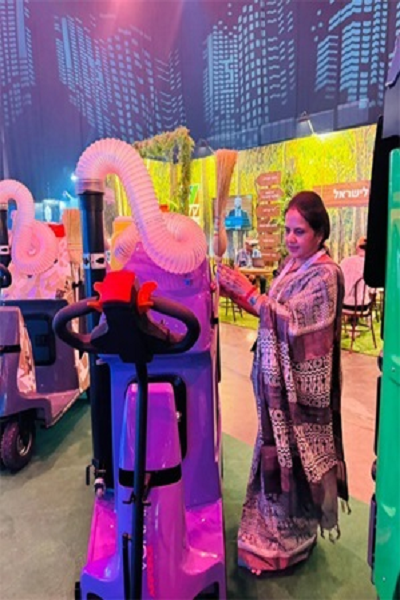 इज़रायल में महापौर चौबे देख रही हैं स्वच्छता की उन्नत तकनीक