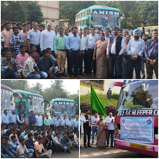  किरन्दुल एनएमडीसी अधिशासी निदेशक रविंद्र नारायण ने हरी झंडी दिखाकर प्रशिक्षण प्राप्त करने जा रहे बच्चों की बसों को किया रवाना 