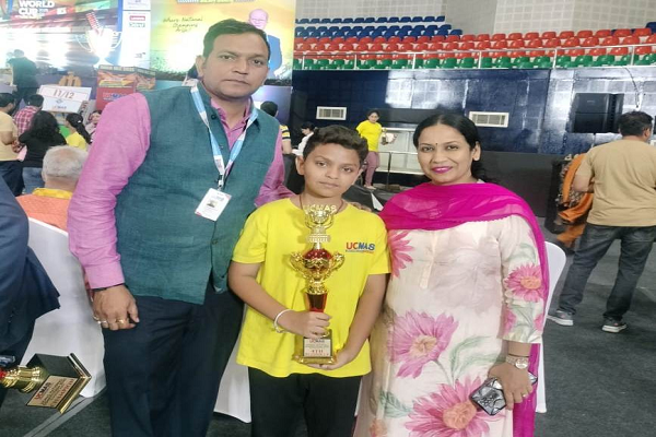 राष्ट्रीय अबेकस चैंपियनशिप में रायपुर के विराज ने हासिल किया चौथा स्थान