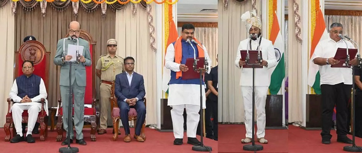  राज्यपाल श्री डेका ने दिलाई तीन मंत्रियों को शपथ