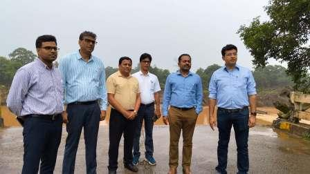 जिले में बाढ़ आपदा प्रबंधन की समीक्षा करने पहुंची गृह मंत्रालय की टीम