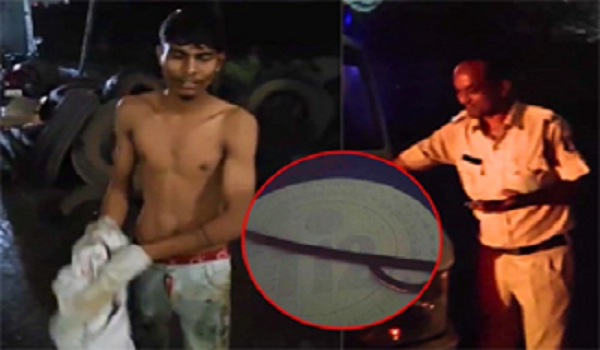 गिरफ्तार करने आए पुलिसकर्मी पर तलवार से हमला, बाल-बाल बचा आरक्षक