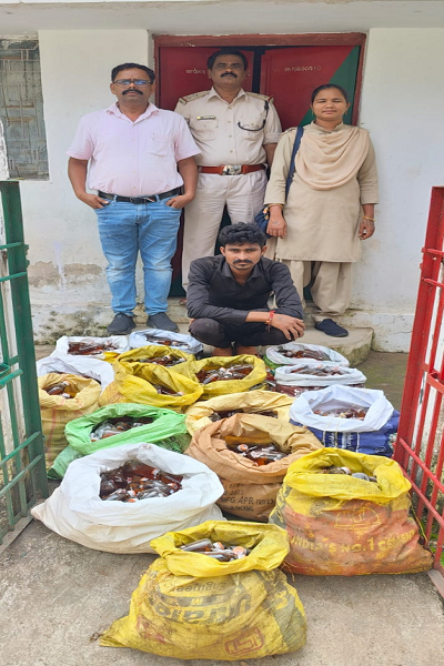 144 लीटर अवैध विदेशी मदिरा जब्त