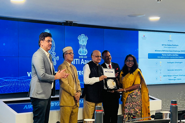 कुपोषण प्रबंधन में नवाचार का राष्ट्रीय सम्मान : मोहला&ndash;मानपुर&ndash;अंबागढ़ चौकी जिला देश में तीसरे स्थान पर