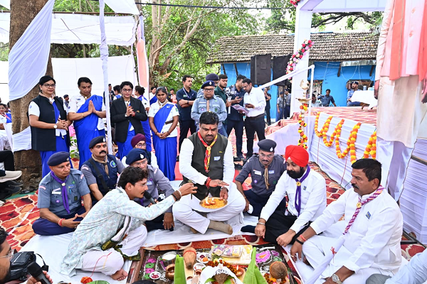  स्कूल शिक्षा मंत्री श्री गजेंद्र यादव ने किया भारत स्काउट्स एवं गाइड्स के राज्य मुख्यालय भवन का भूमि पूजन