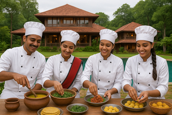  दंडामी लक्जरी रिसॉर्ट चित्रकोट बस्तर में पारंपरिक छत्तीसगढ़ी एवं जनजातीय व्यंजन प्रतियोगिता का आयोजन