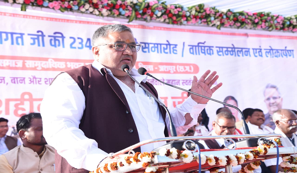 पर्यटन मंत्री श्री राजेश अग्रवाल कोल विद्रोह के महानायक वीर बुधु भगत की 234 वीं जयंती पर आयोजित समारोह में हुए शामिल