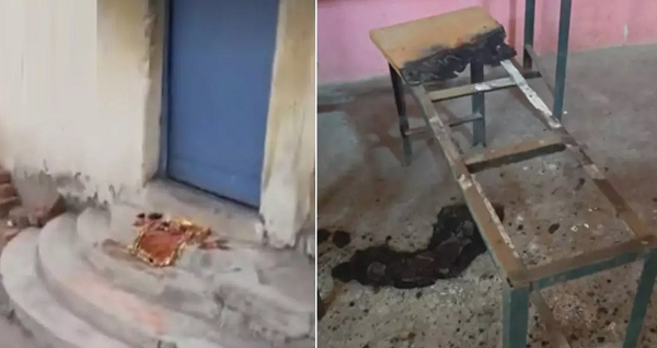 सरकारी स्कूल में तंत्र-मंत्र और तोड़फोड़, क्लासरूम में आगजनी से दहशत