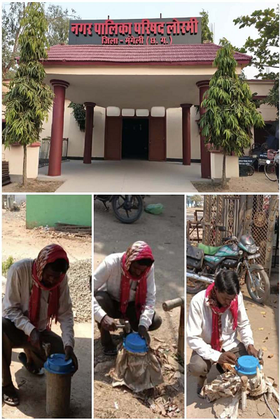 लोरमी नगरपालिका के वार्डो में खुले बंद पड़े बोरबेल्स को कैपिग का कार्य किया जा रहा