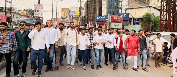 छात्र संघ चुनाव को लेकर NSUI का प्रदर्शन, सरकार पर दमन का आरोप