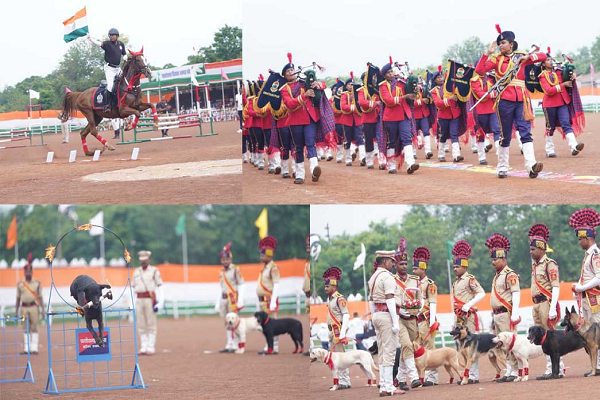 घुड़सवारों के साहस, महिला बैंड की लय और श्वान दल के प्रदर्शन से सजा स्वतंत्रता दिवस समारोह