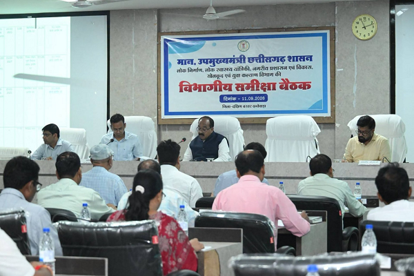 उप मुख्यमंत्री श्री अरुण साव ने सेवा संकल्प अभियान की तैयारियों की समीक्षा की