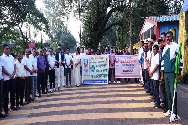 सेवा संकल्प अभियान 2026 : सेवा मेरा योगदान : जशपुर में वॉकथॉन के जरिए गूंजा नशामुक्त समाज का संदेश