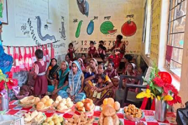 आंगन मिलन उत्सव : गोद भराई, अन्नप्राशन और पोषण प्रदर्शनी के माध्यम से दिया सुपोषण का संदेश