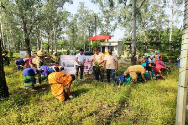 स्वच्छता ही सेवा&rsquo; के संदेश के साथ दीपका के पुष्प वाटिका में किया गया श्रमदान