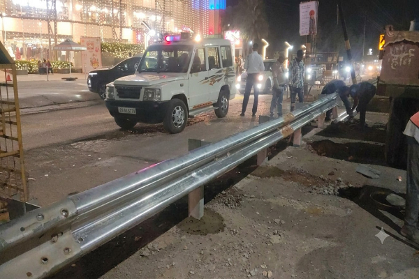 अतिक्रमण के खिलाफ एनएचएआई की सख्त कार्रवाई, तेलीबांधा में अवैध एंट्री बंद