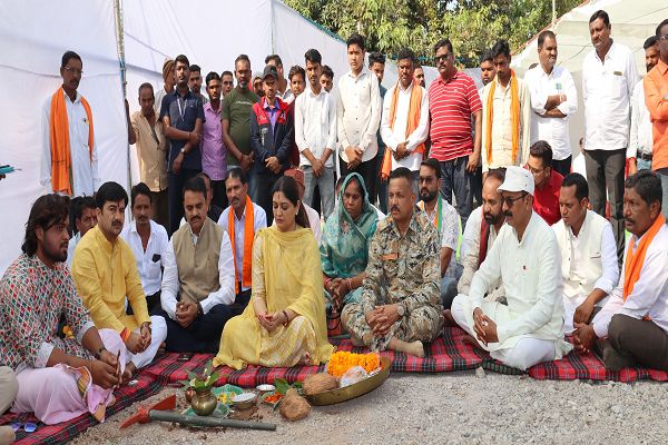 पुलिस चौकी दशरंगपुर के नवीन भवन निर्माण हेतु भूमि पूजन संपन्न !  