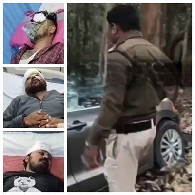तेज रफ्तार अनियंत्रित कार पेड़ से टकराई, 3 घायल