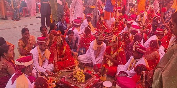 मुख्यमंत्री कन्या विवाह योजनार्न्तगत 40 जोड़े वर-वधु ने थामा एक दूसरे का हाथ